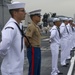 Manning the rails as USS America departs Rio De Janeiro