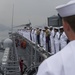 Manning the rails as USS America departs Rio De Janeiro