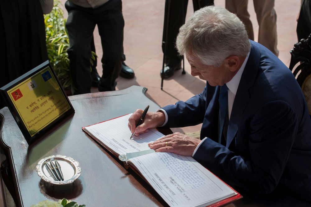 Secretary of defense in New Delhi