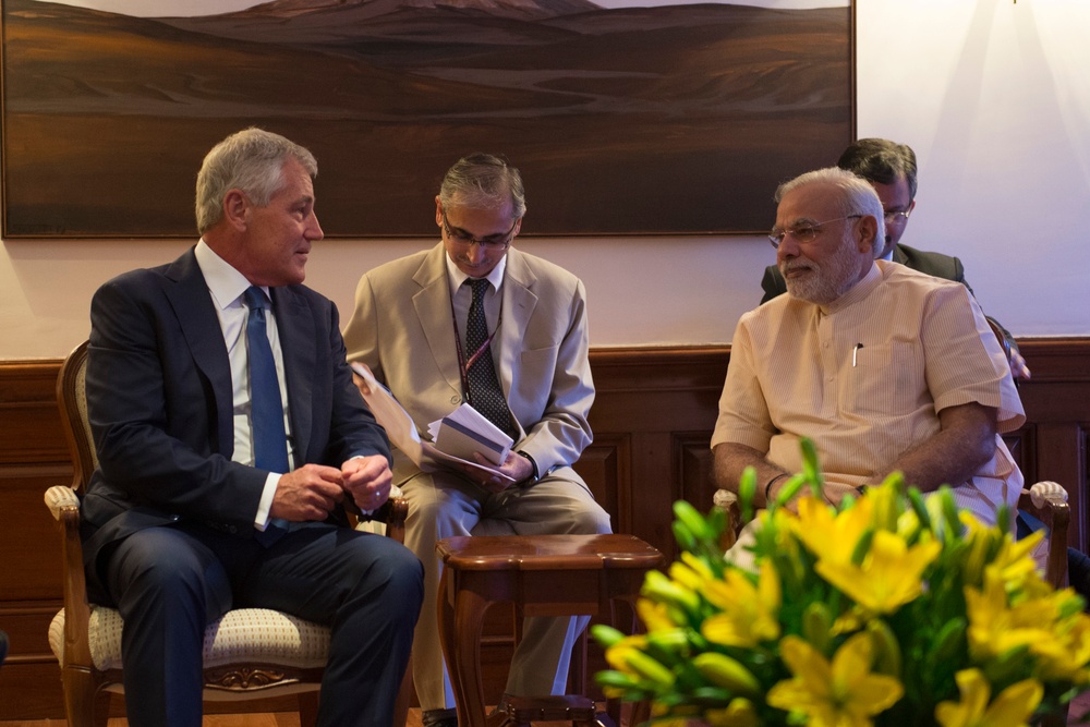 Secretary of defense in New Delhi