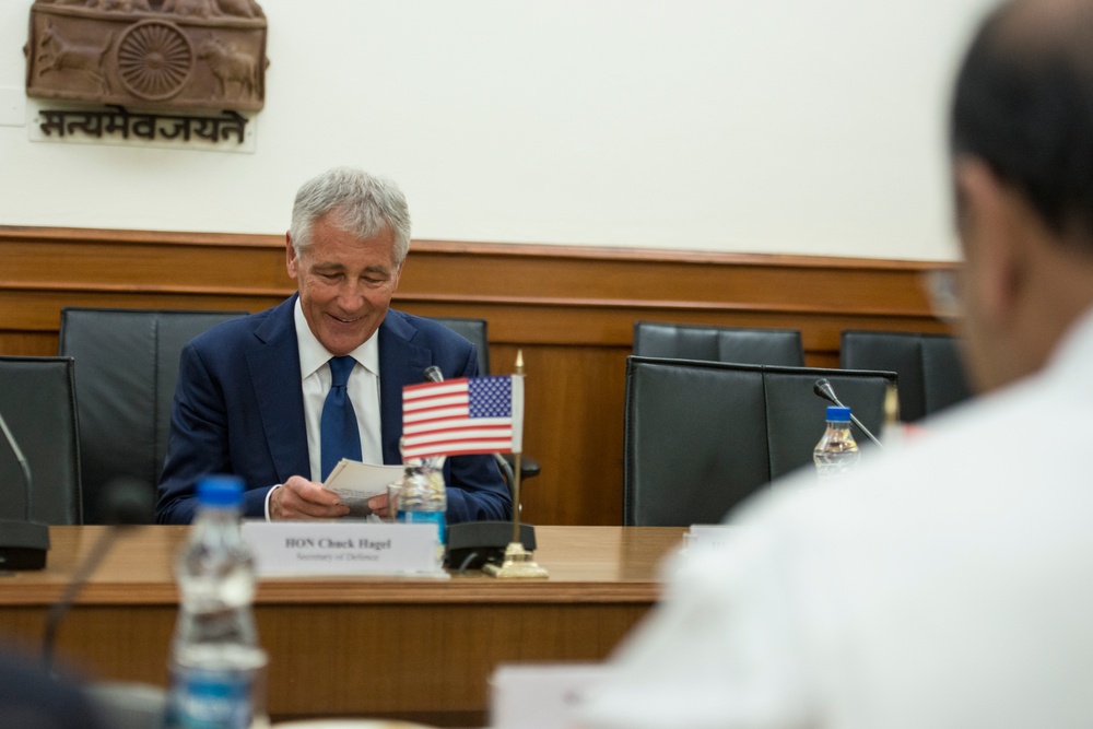 Secretary of defense in New Delhi