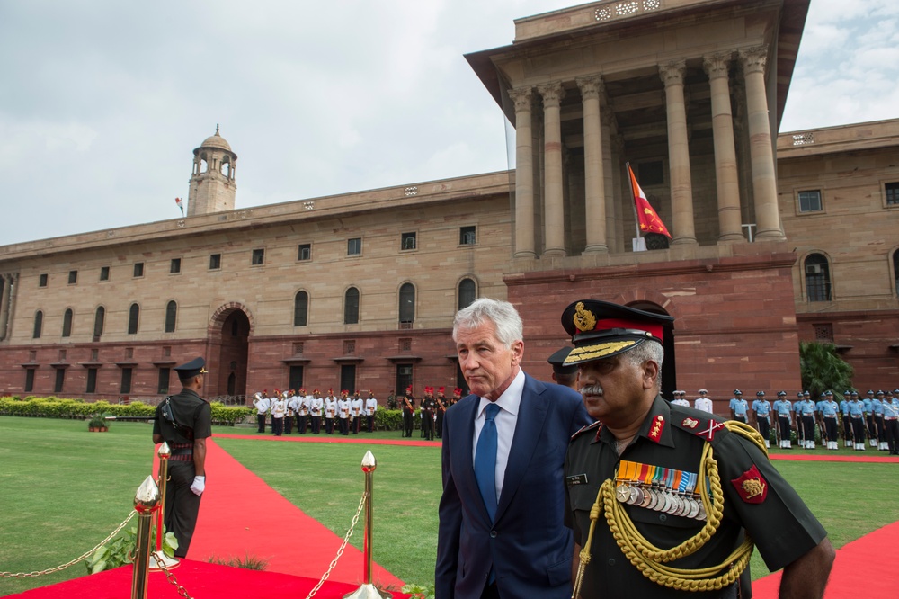 Secretary of defense in New Delhi