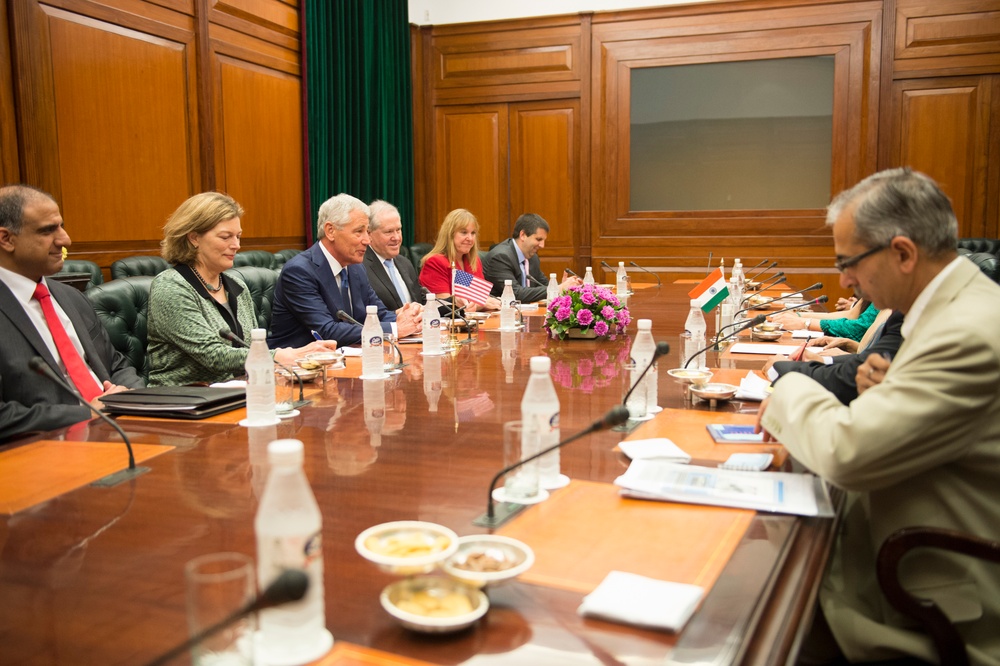 Secretary of defense in New Delhi