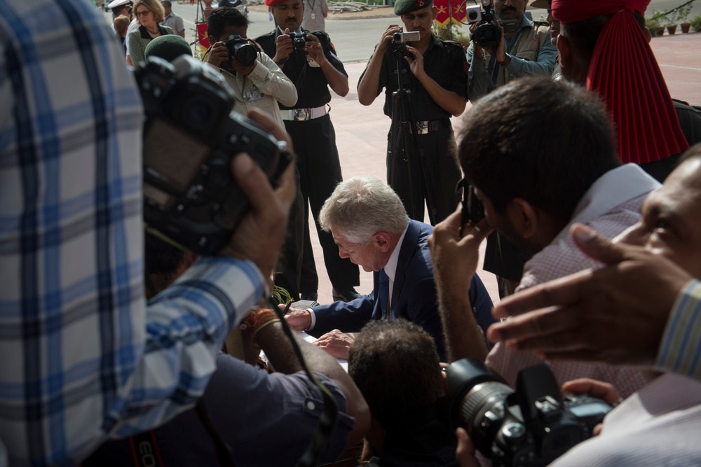 Secretary of defense in New Delhi