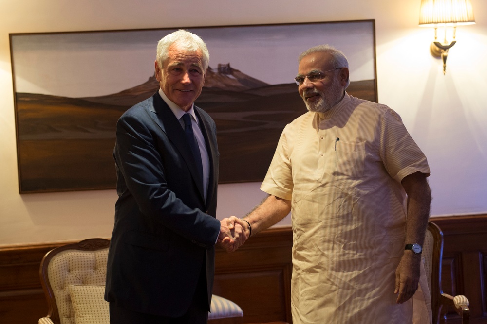 Secretary of defense in New Delhi