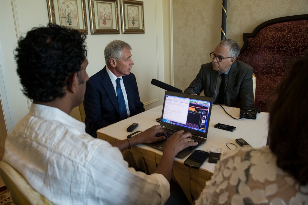Secretary of defense in New Delhi