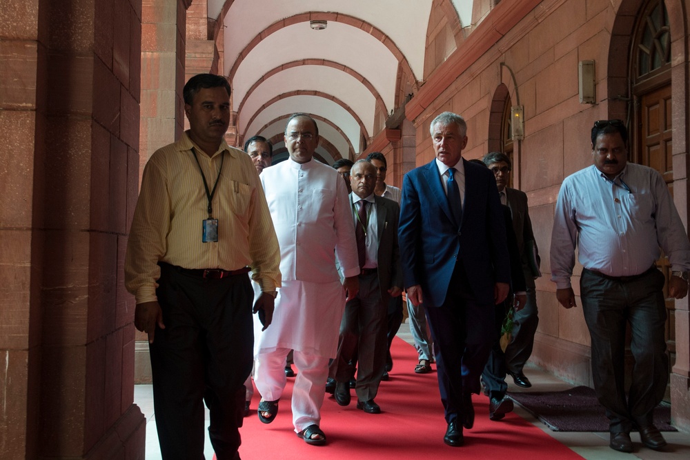 Secretary of defense in New Delhi