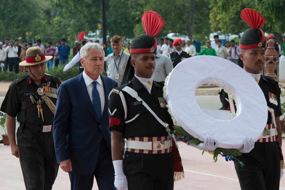 Secretary of defense in New Delhi