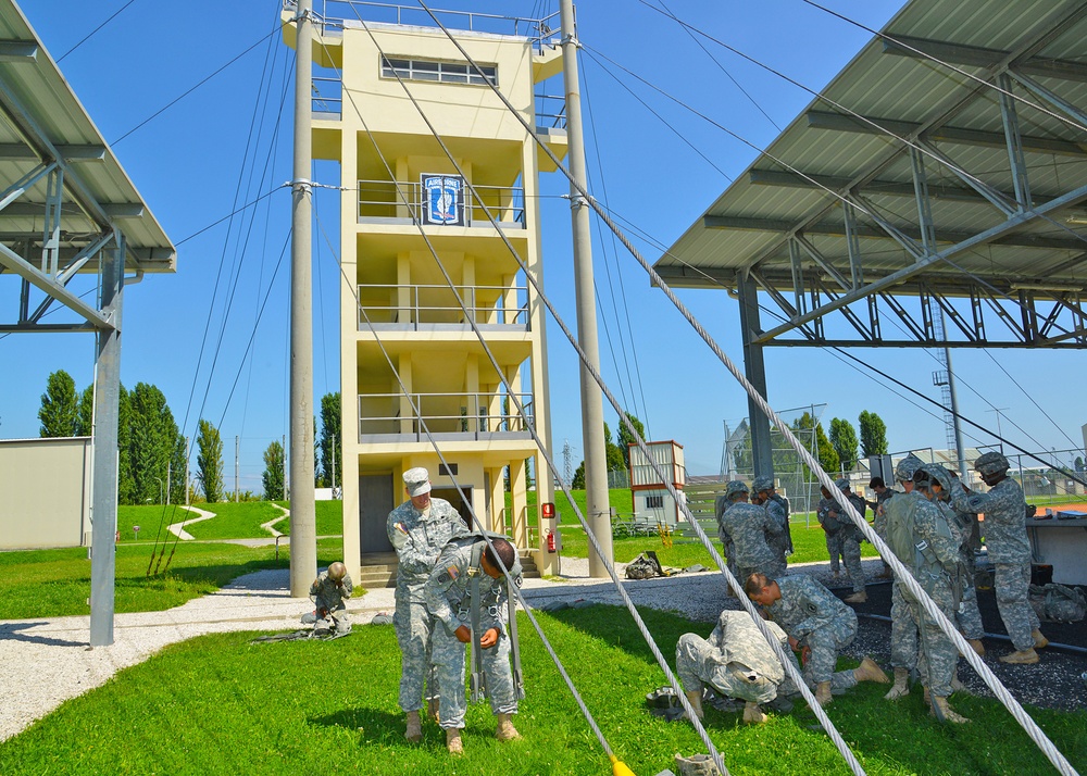 Basic Airborne Refresher Training at Caserma Ederle, Vicenza, Italy, August 04, 2014