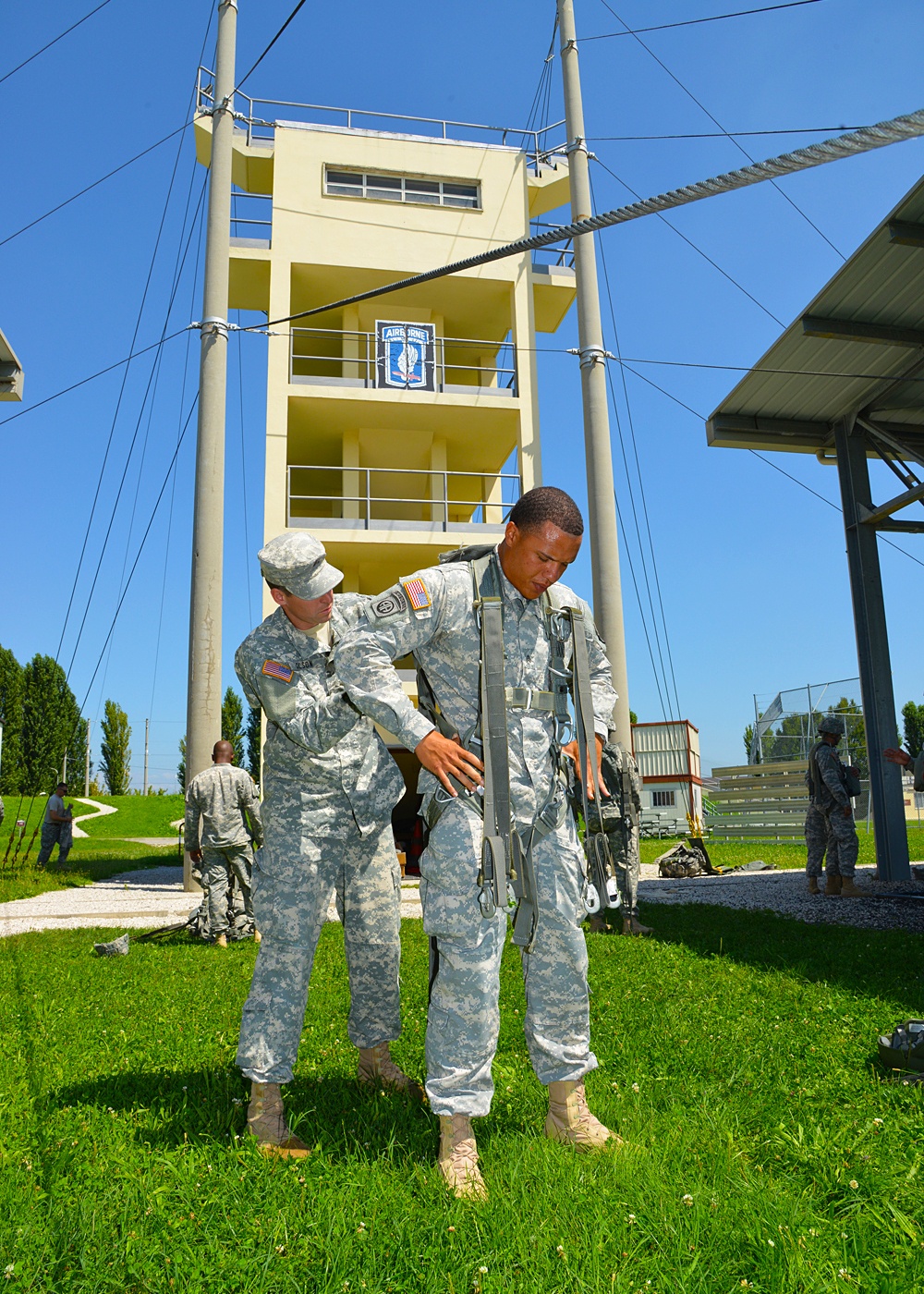 Basic Airborne Refresher Training at Caserma Ederle, Vicenza, Italy, August 04, 2014