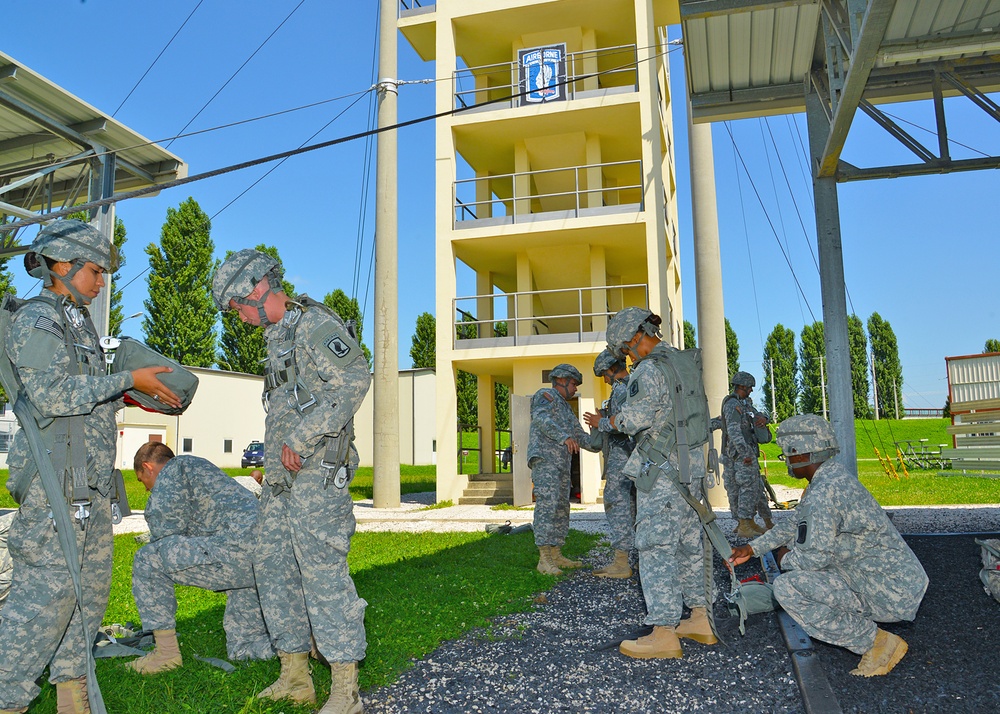 Basic Airborne Refresher Training at Caserma Ederle, Vicenza, Italy, August 04, 2014