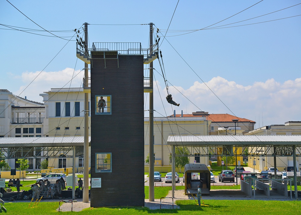 Basic Airborne Refresher Training at Caserma Ederle, Vicenza, Italy, August 04, 2014