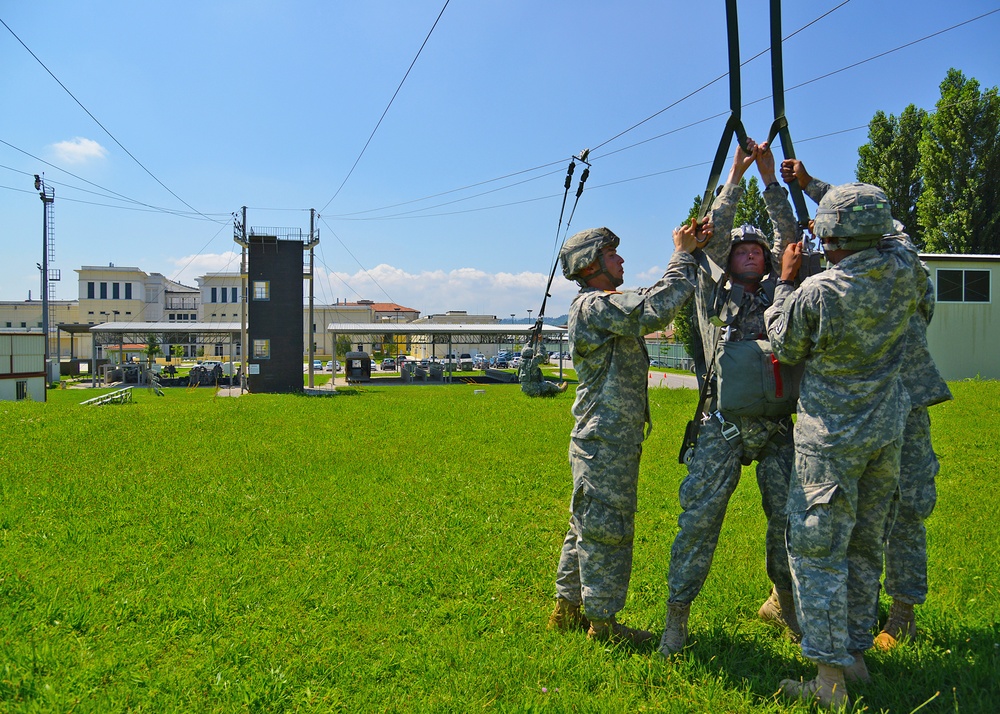 Basic Airborne Refresher Training at Caserma Ederle, Vicenza, Italy, August 04, 2014