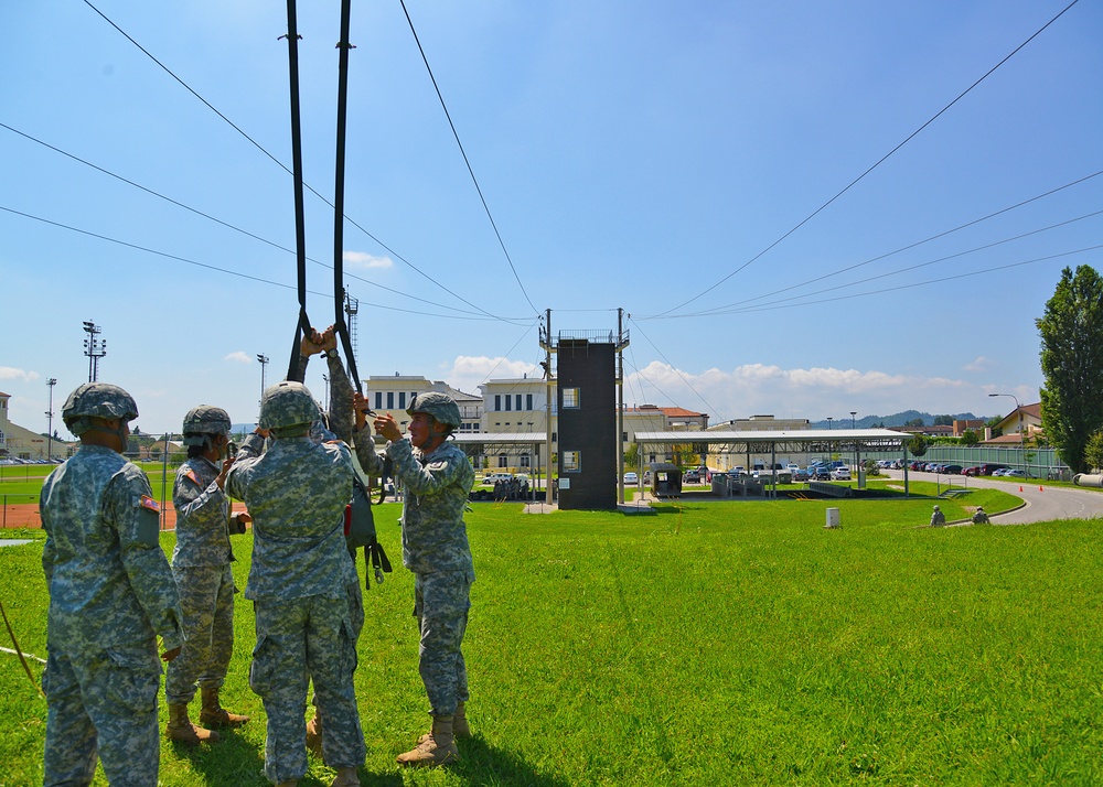 Basic Airborne Refresher Training at Caserma Ederle, Vicenza, Italy, August 04, 2014