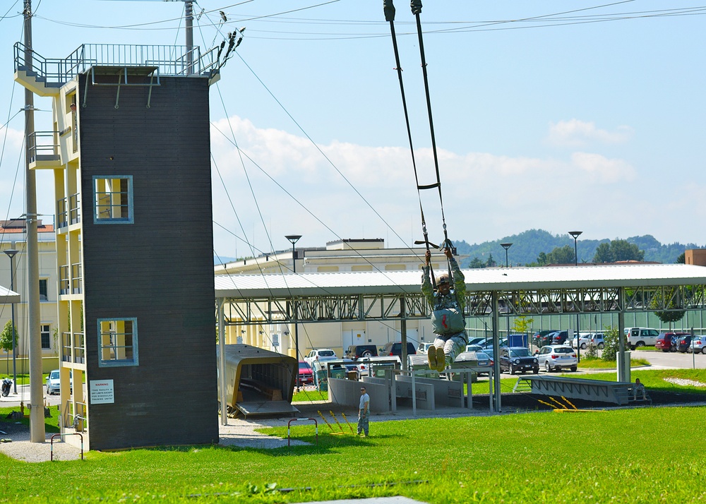 Basic Airborne Refresher Training at Caserma Ederle, Vicenza, Italy, August 04, 2014