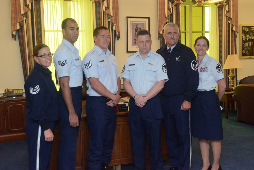 ANG's Outstanding Airmen of the Year tour Pentagon during Focus on the Force Week