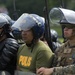 AFP and PNP practice riot control formations