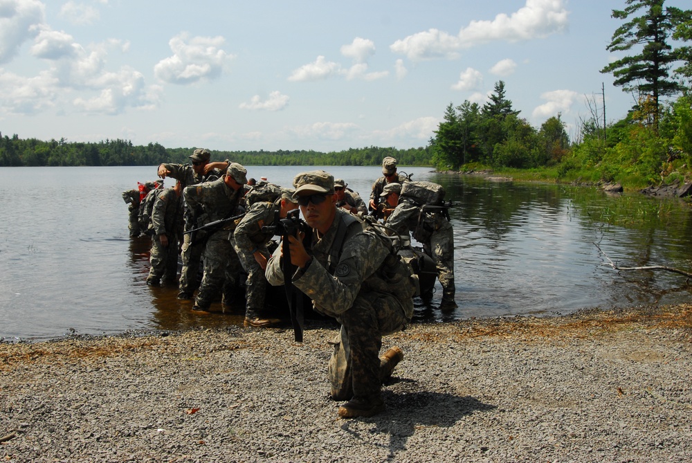 New York Army National Guard troops conduct Zodiac Boat Training at Fort Drum