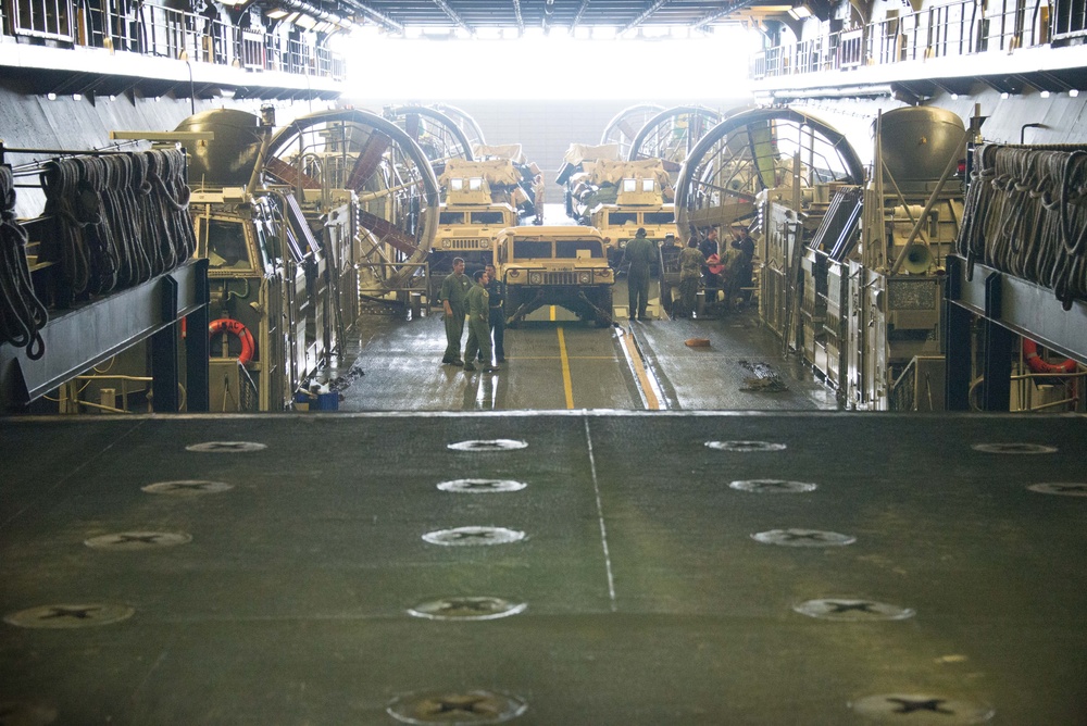 Well deck of USS Iwo Jima (LHD7)