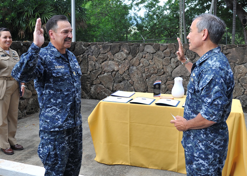 US Pacific FLTCM Ramirez's re-enlistment
