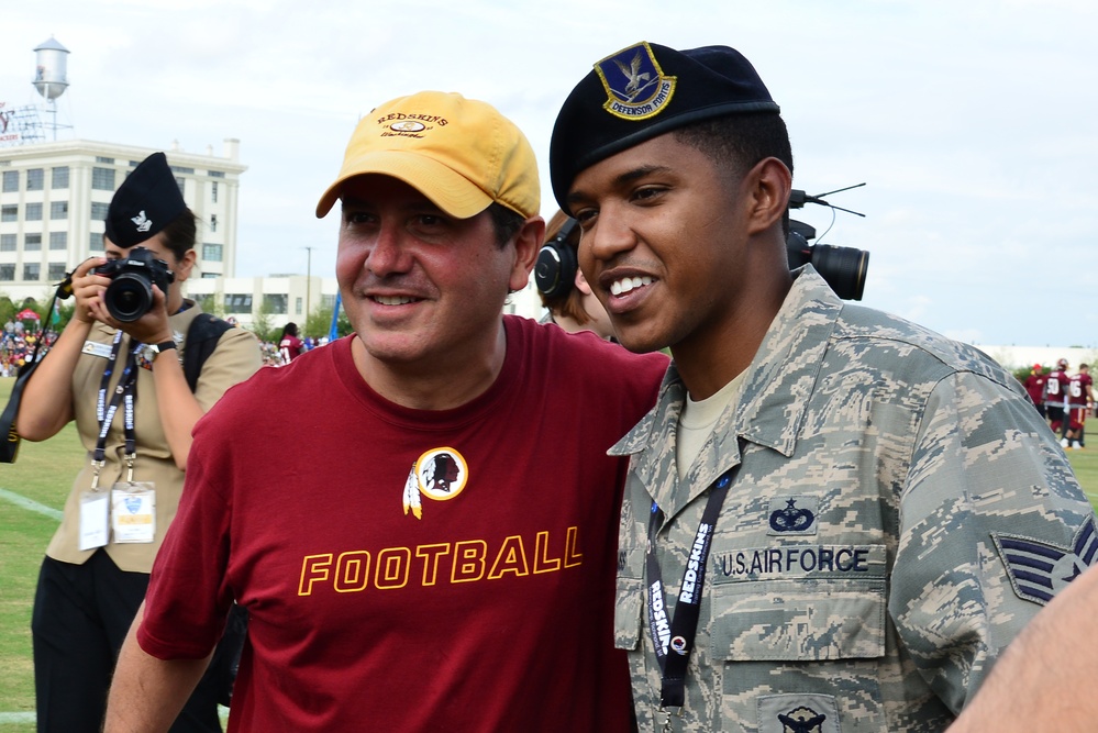 ‘Salute to Service’: Military members attend Washington Redskins practice
