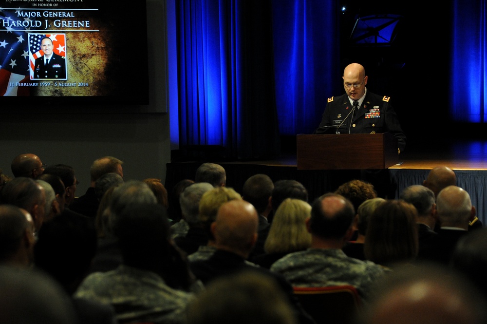 Memorial ceremony in honor of Maj. Gen. Harold J. Greene