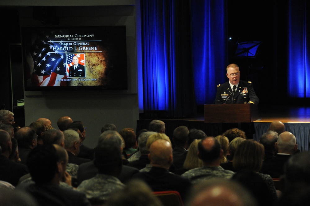 Memorial ceremony in honor of Maj. Gen. Harold J. Greene