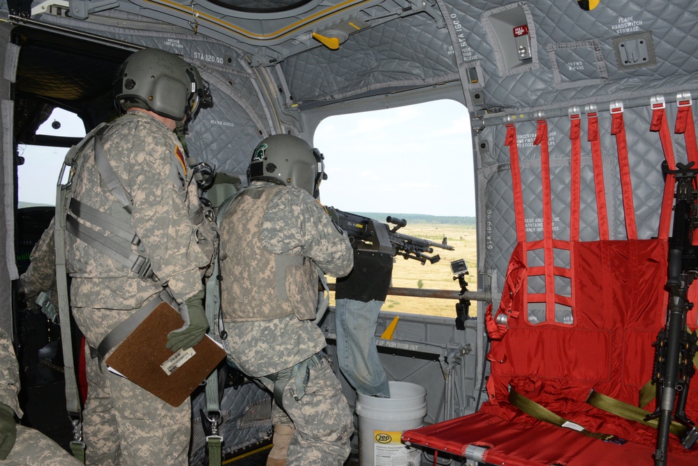 Gunnery range qualification during Northern Strike 2014, Camp Grayling, Michigan