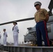 USS America Marines, Sailors man the rails for Rio de Janeiro departure