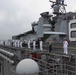 USS America Marines, Sailors man the rails for Rio de Janeiro departure