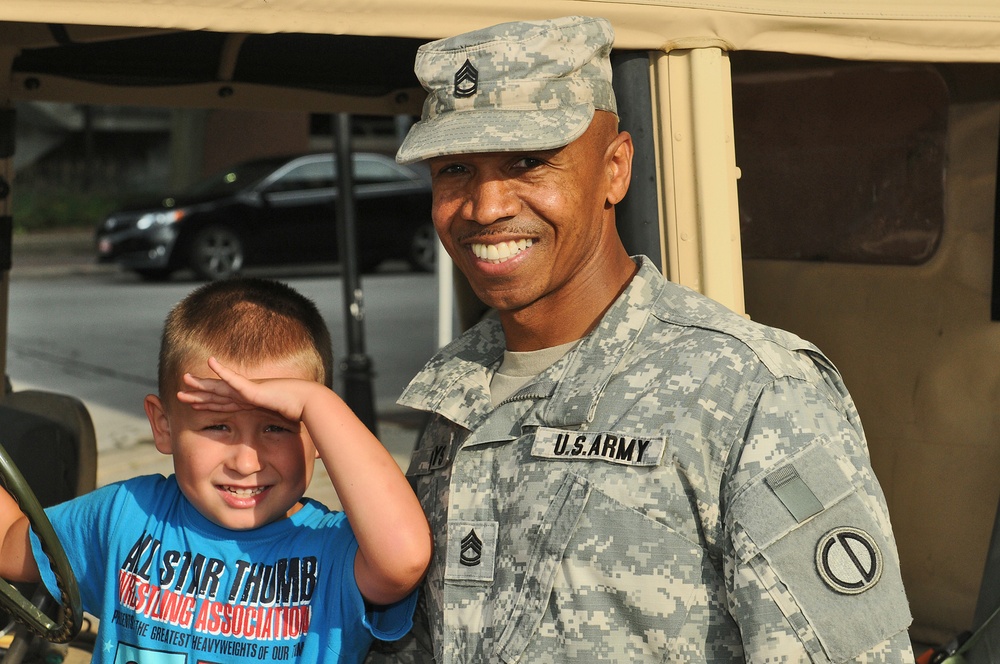 Army Reserve soldiers participate in local police National Night Out