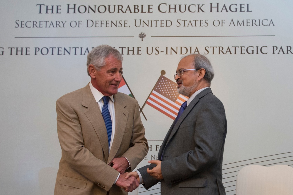 Hagel in New Delhi