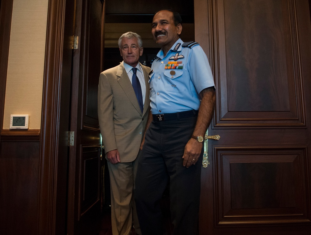 Hagel in New Delhi