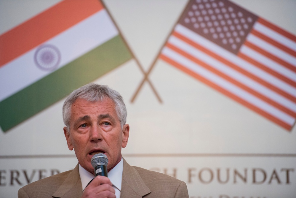Hagel in New Delhi