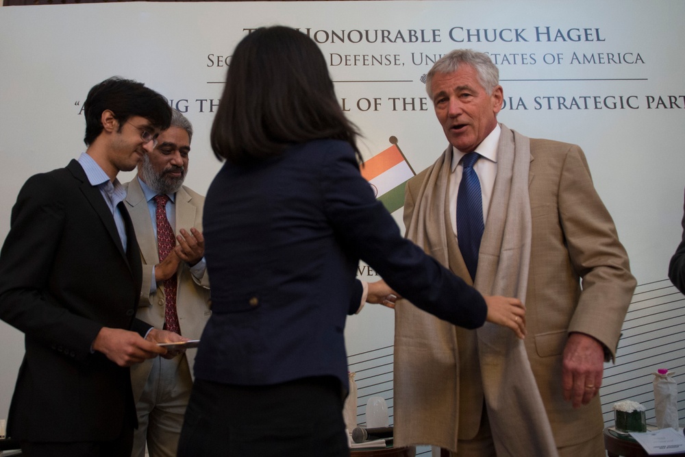 Hagel in New Delhi