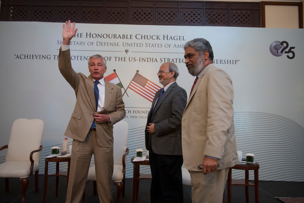Hagel in New Delhi