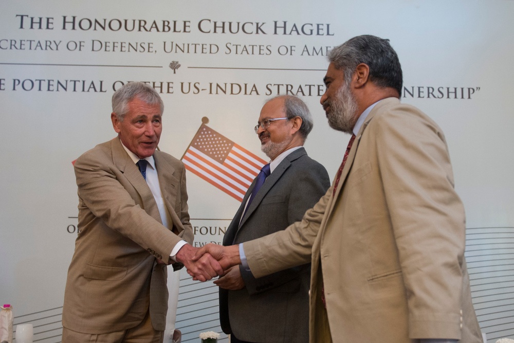 Hagel in New Delhi