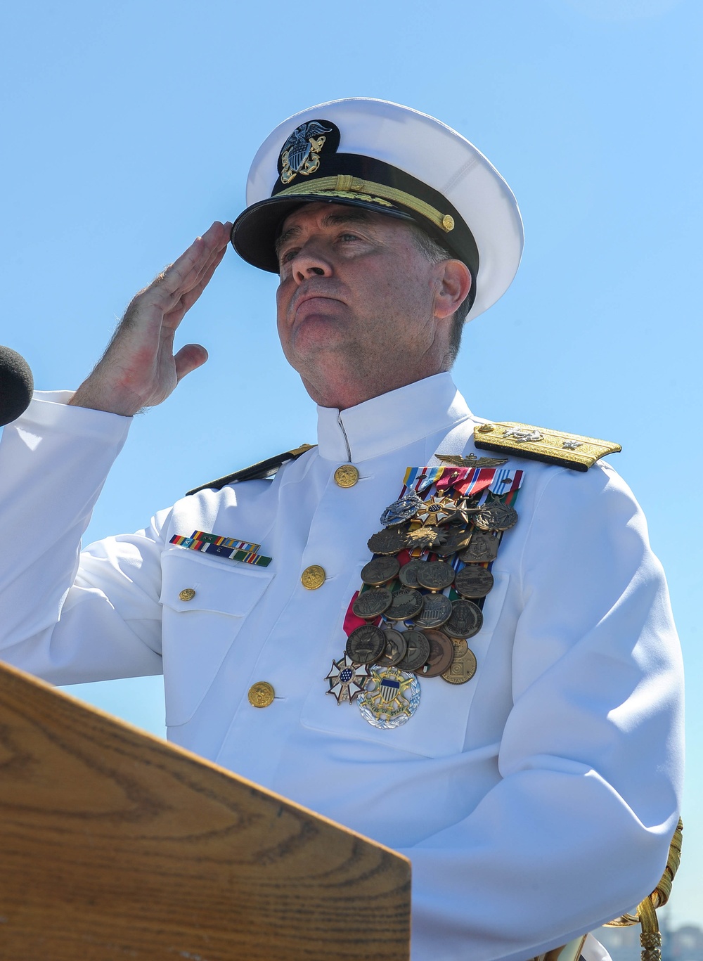 Carrier Strike Group Nine change of command, Rear Adm. Patrick D. Hall retirement ceremony 2014