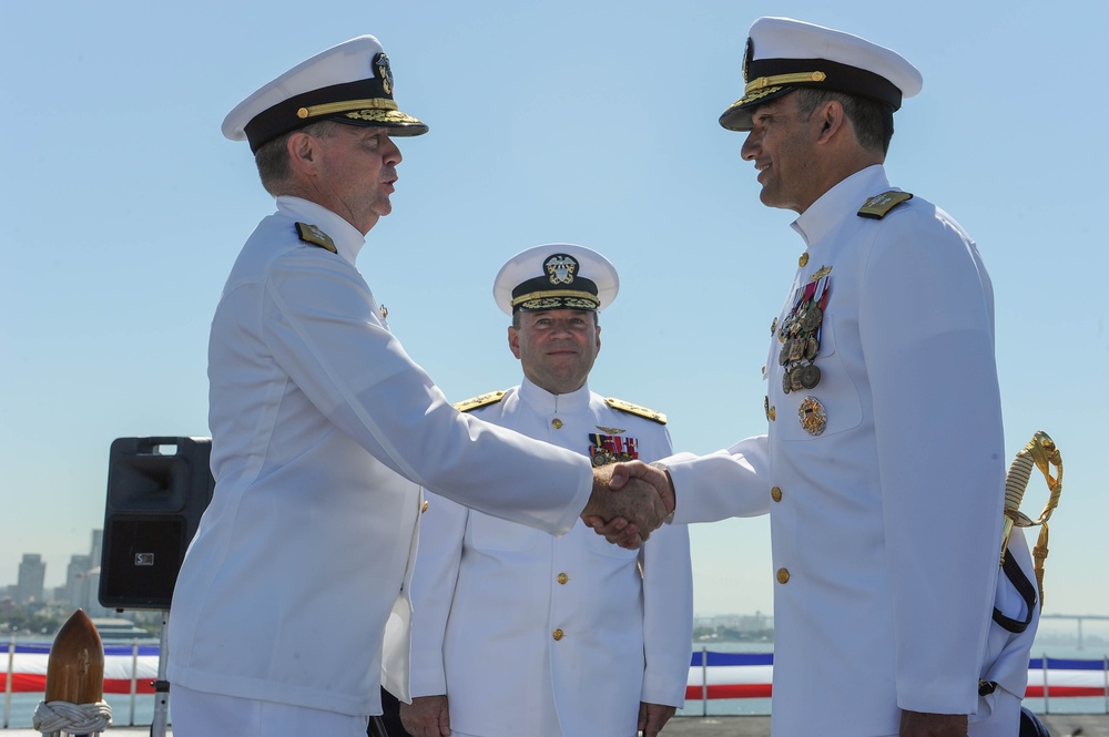 Carrier Strike Group Nine change of command, Rear Adm. Patrick D. Hall retirement ceremony 2014