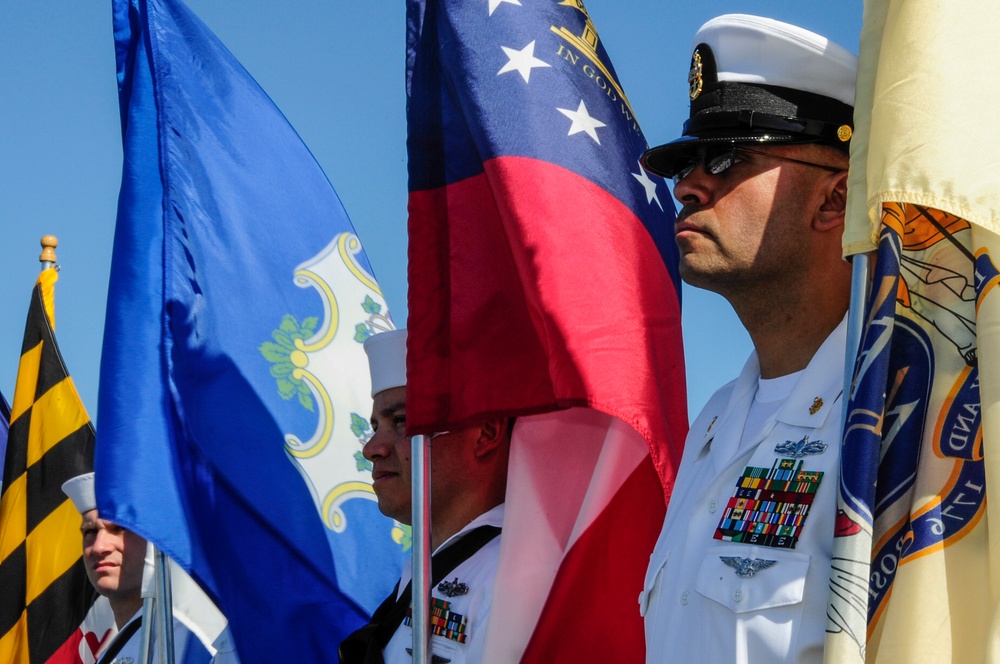 Carrier Strike Group Nine change of command, Rear Adm. Patrick D. Hall retirement ceremony 2014