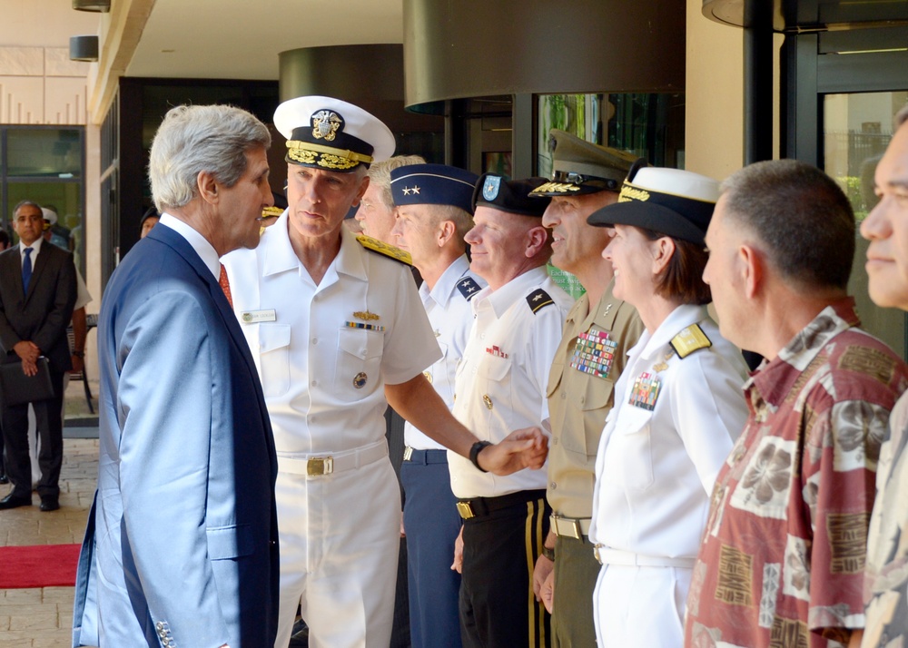 Secretary of State John Kerry visits Pacific Command