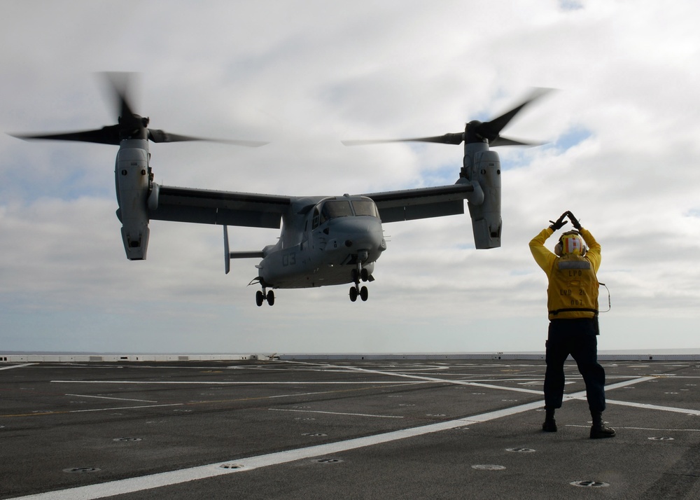 USS Green Bay flight deck operations