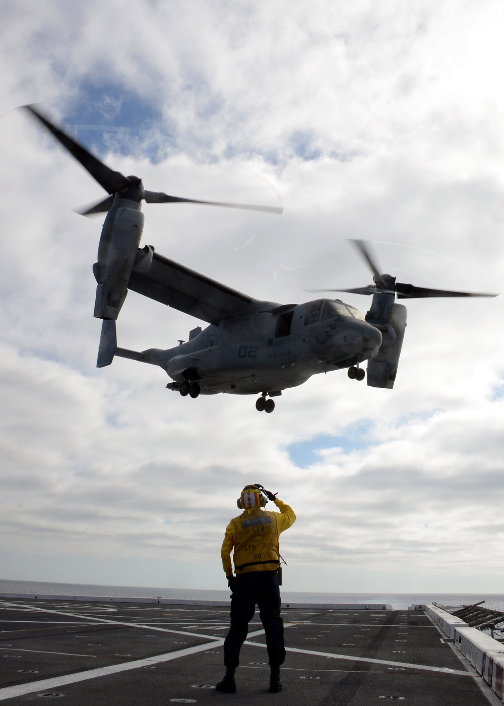 USS Green Bay flight deck operations