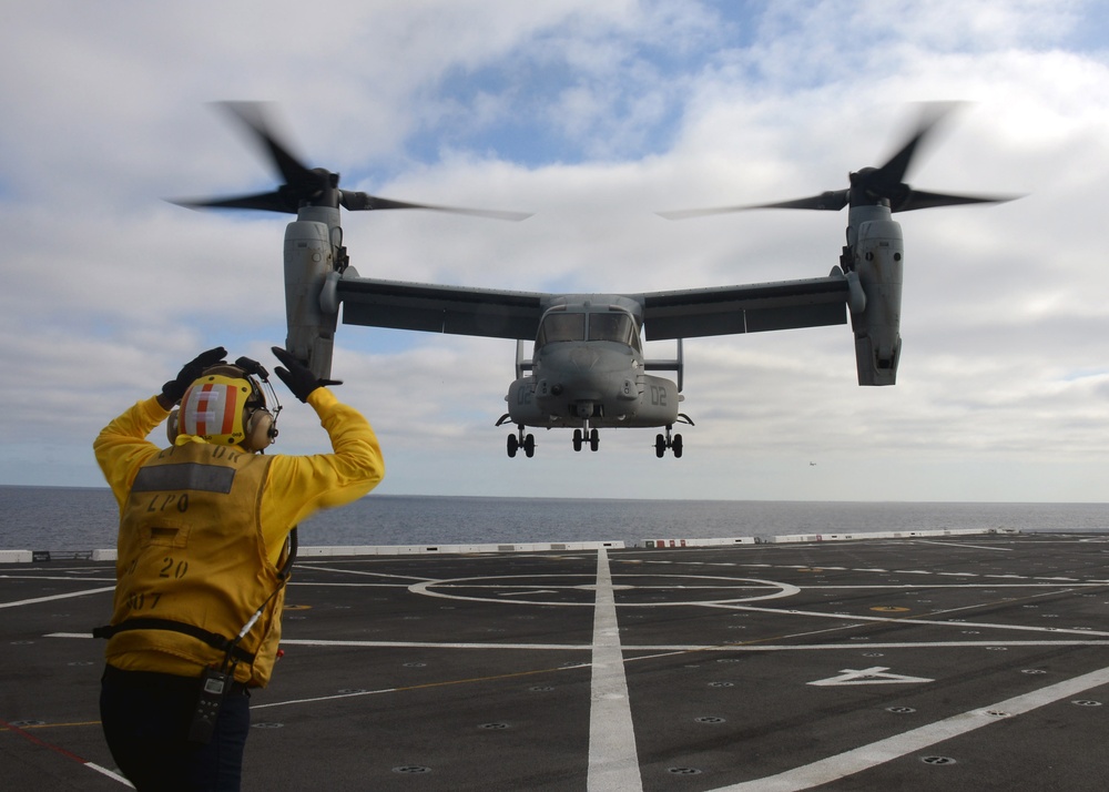 USS Green Bay flight deck operations