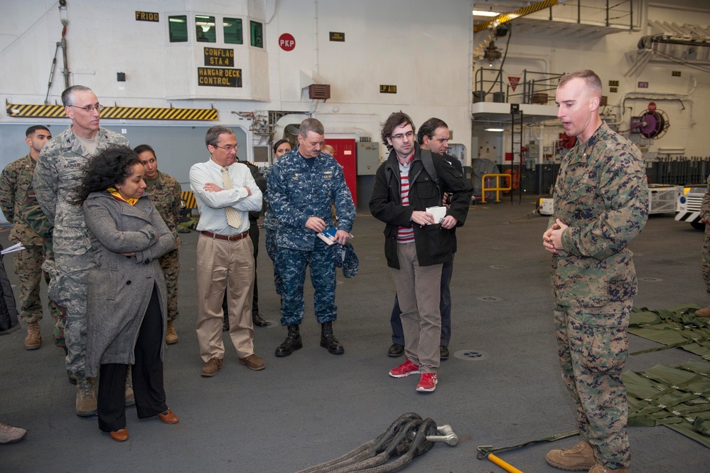 USS America receives distinguished visitors from Uruguay