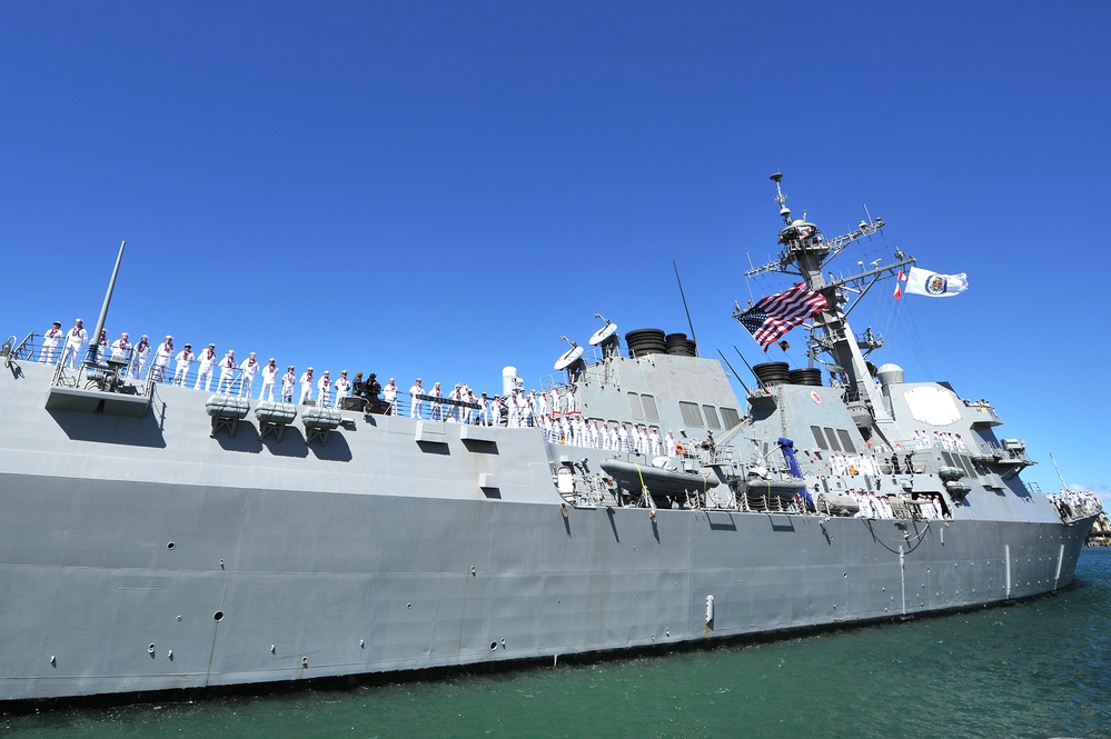 USS Preble arrives at Pearl Harbor