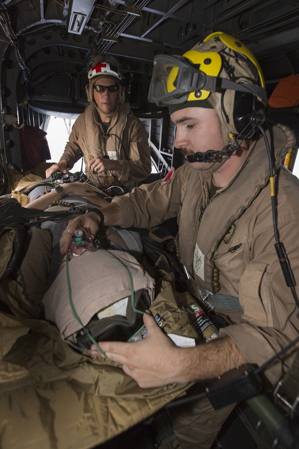 Navy, Marine team works together to hone life-saving skills in the sky