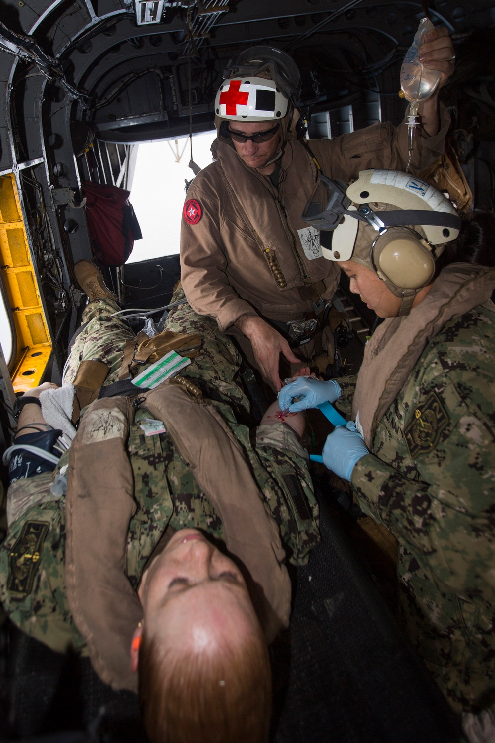 Navy, Marine team works together to hone life-saving skills in the sky