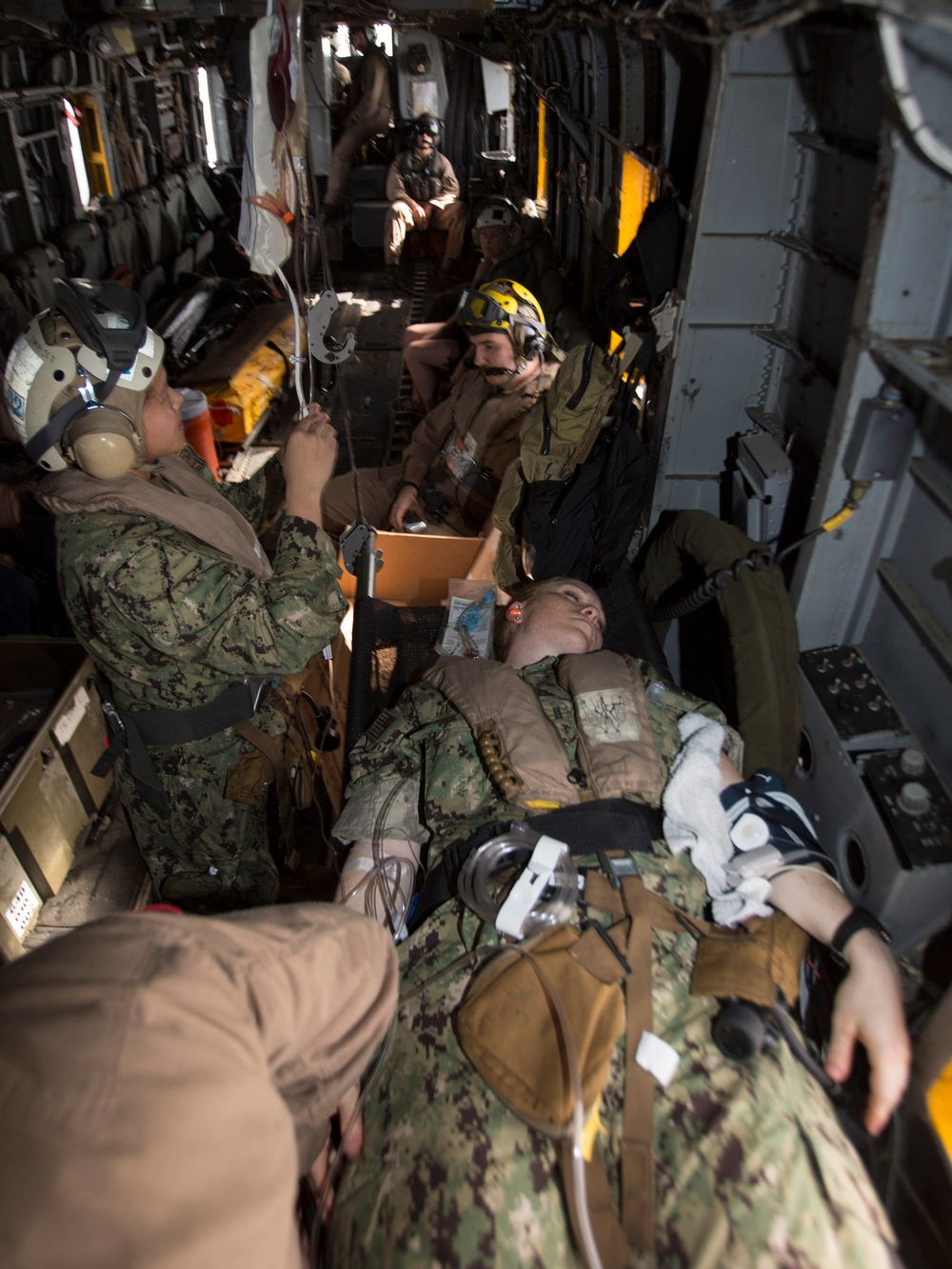 Navy, Marine team works together to hone life-saving skills in the sky