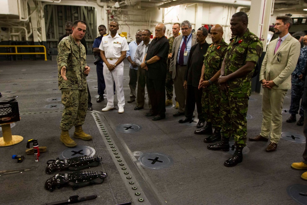 Trinidad distinguished guests visit USS America